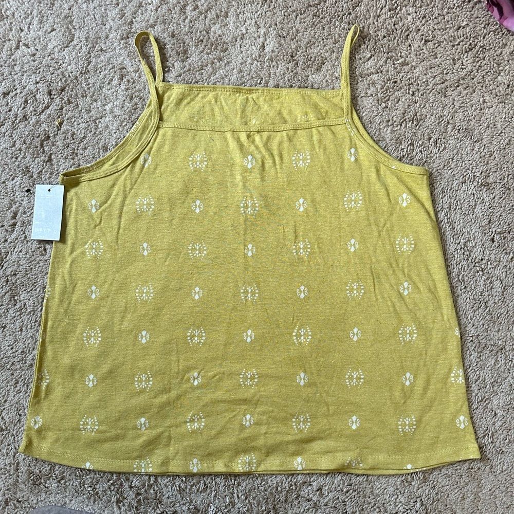 Sonoma Yellow Spaghetti Strap Tank Top Size XL - Picture 3 of 6